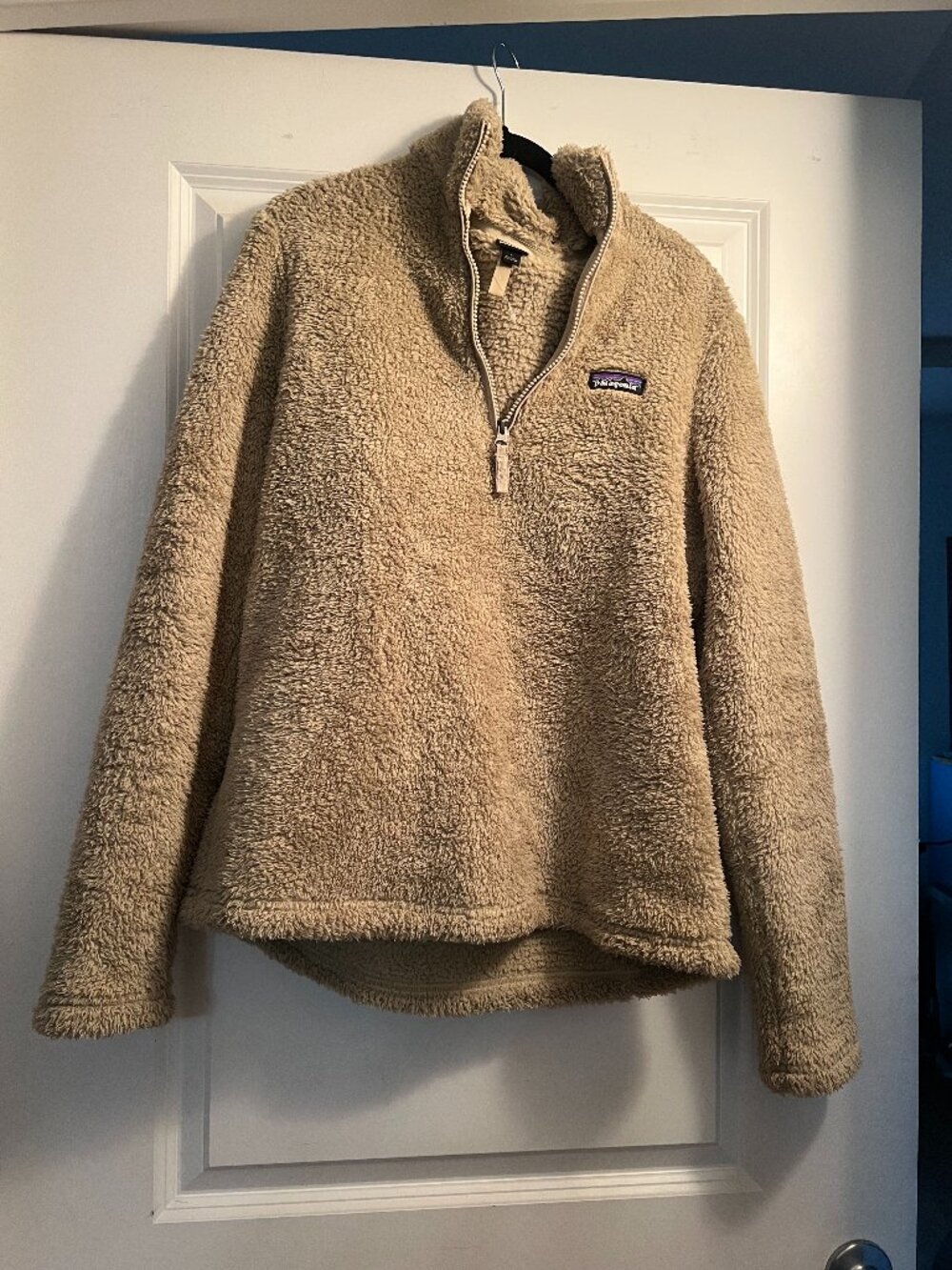 Patagonia quarter zip Women's fleece L tan - super soft
